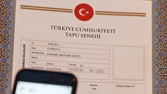 Title deed in Turkey (Tapu in Turkish)