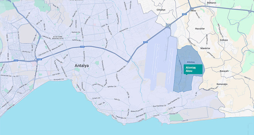 Map view of Altıntaş, Aksu, Antalya