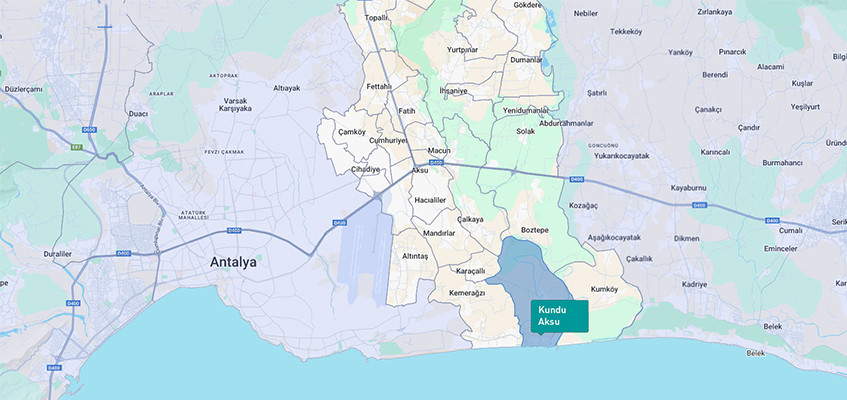 Map view of Kundu, Antalya Map view of Kundu, Antalya