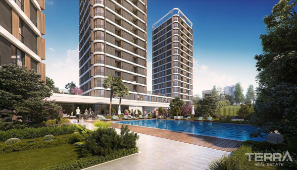 Smart Apartments zum Verkauf mit Waldblick in Istanbul Kağıthane