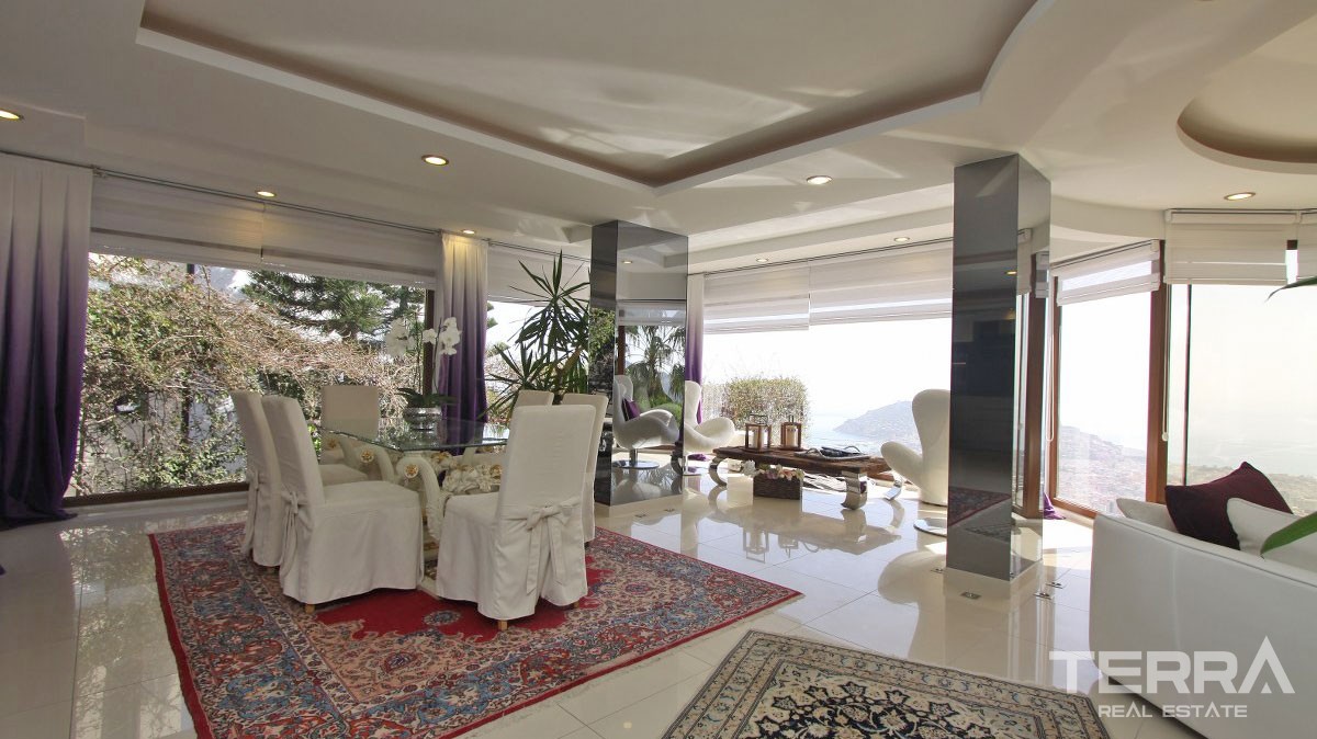 Stunning Villa with Panoramic Sea and City Views in Alanya Bektaş - 22833