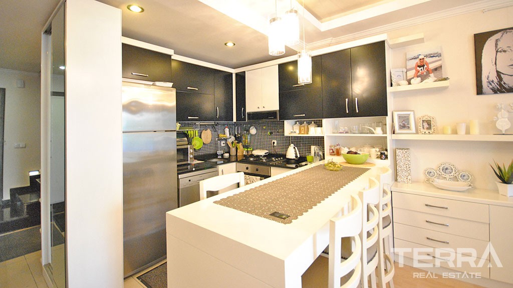 Fully Furnished Duplex Apartment Close to the Sea in Kemer - 23184