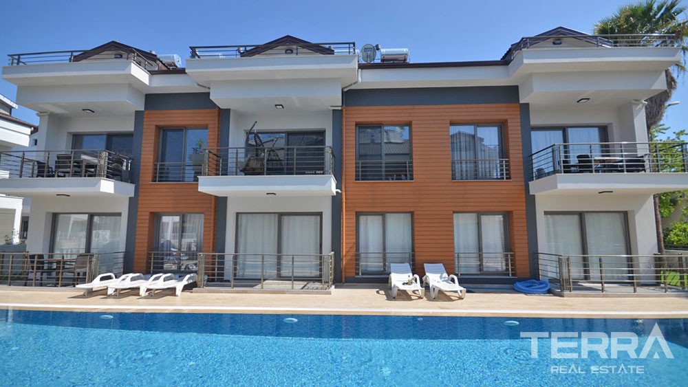 Key-ready Duplex Flat Only 400 m to the Beach in Çalış Fethiye - 26824