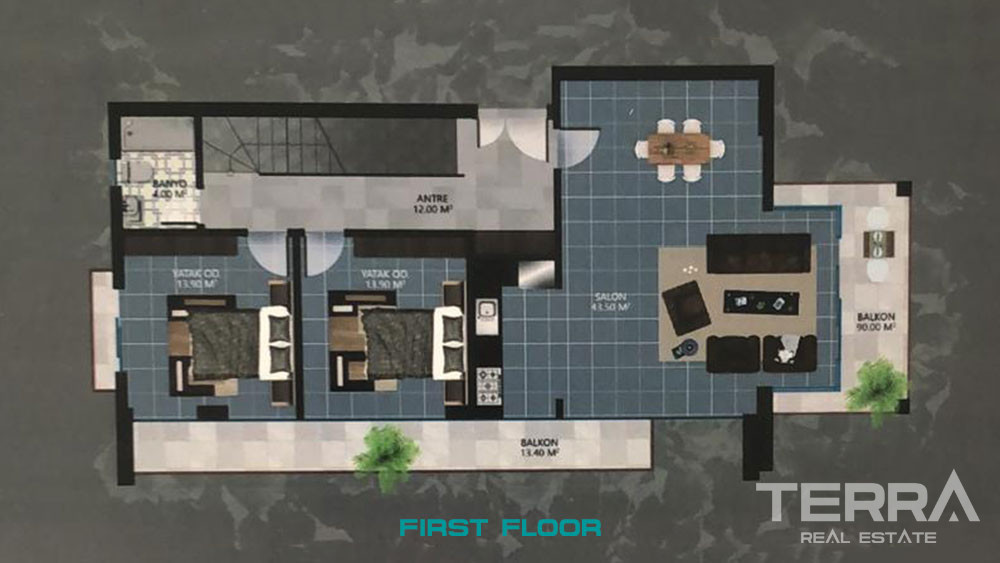 Exclusive Sea View Villas with Private Infinity Pool in Alanya Tepe - 57748