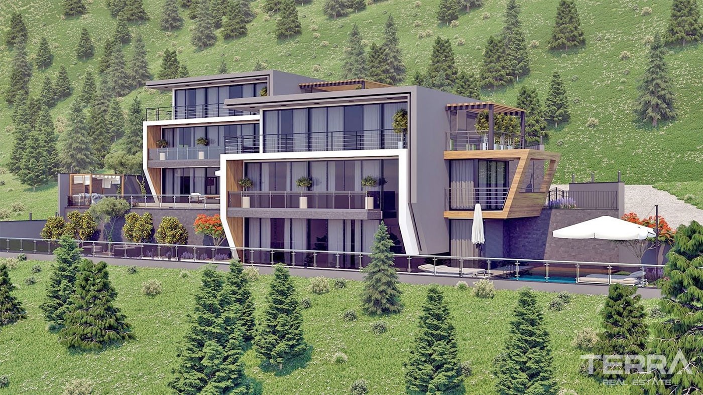 Exclusive Sea View Villas with Private Infinity Pool in Alanya Tepe - 23533