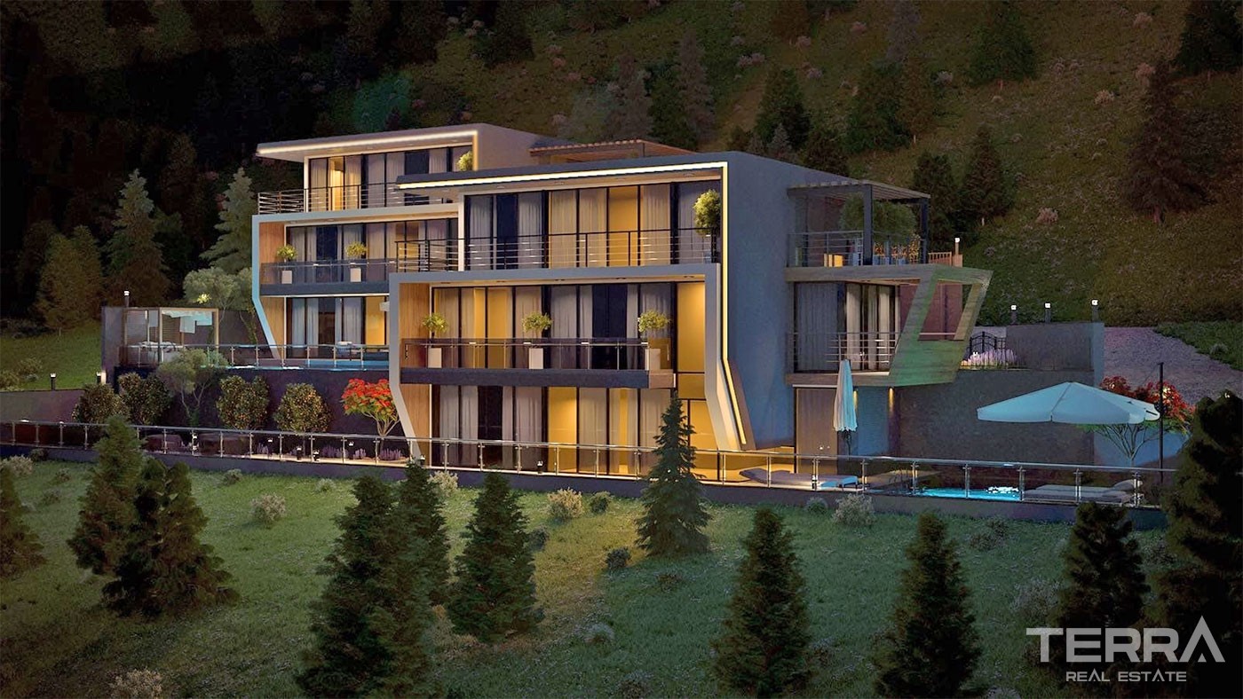 Exclusive Sea View Villas with Private Infinity Pool in Alanya Tepe - 23534