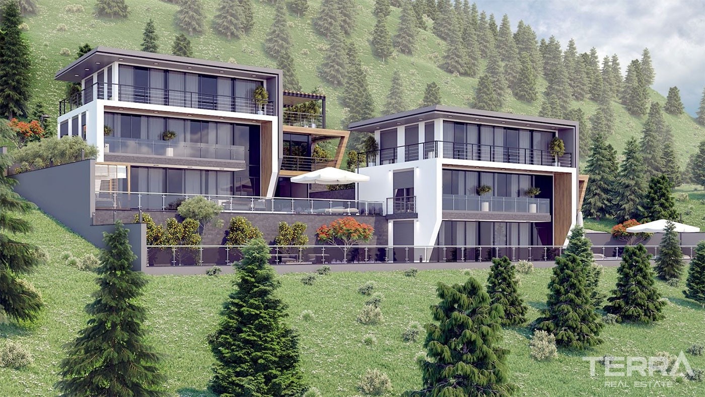Exclusive Sea View Villas with Private Infinity Pool in Alanya Tepe - 23536