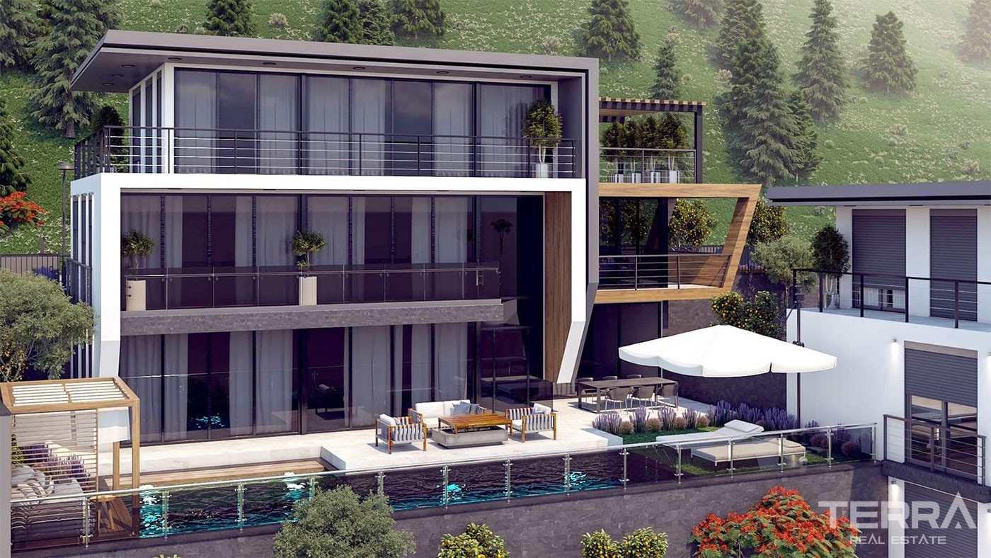 Exclusive Sea View Villas with Private Infinity Pool in Alanya Tepe - 23539
