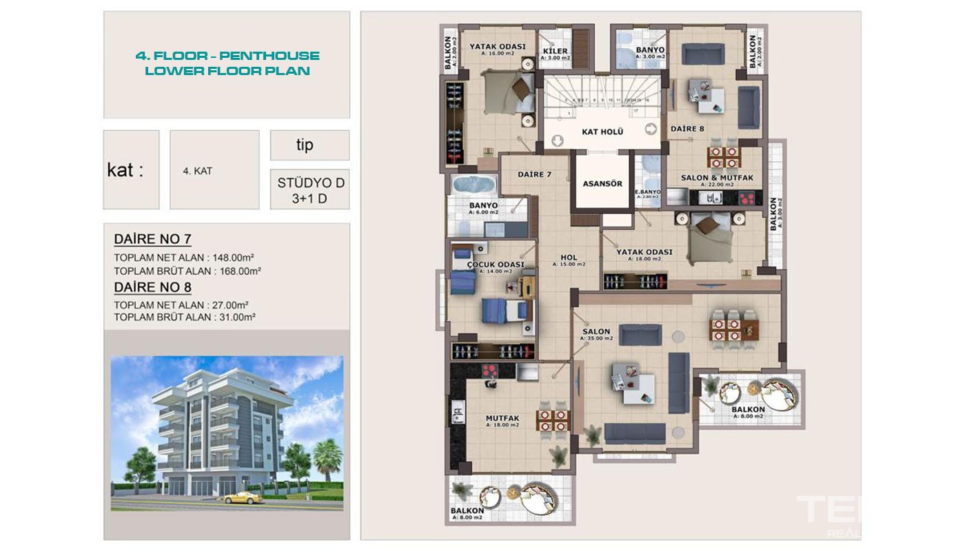 New Apartments in Alanya City Center at Affordable Prices - 23884