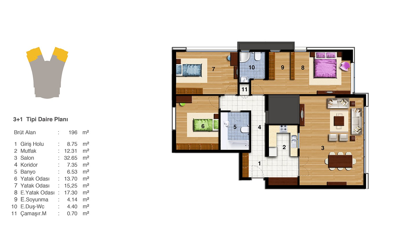 Sea and Islands View Istanbul Apartments in Nuvo Dragos in Maltepe - 24093