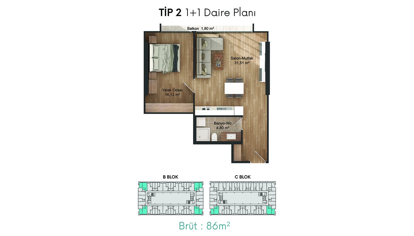 Affordably-Priced Investment Flats in Keleş Center in Küçükçekmece - 24253