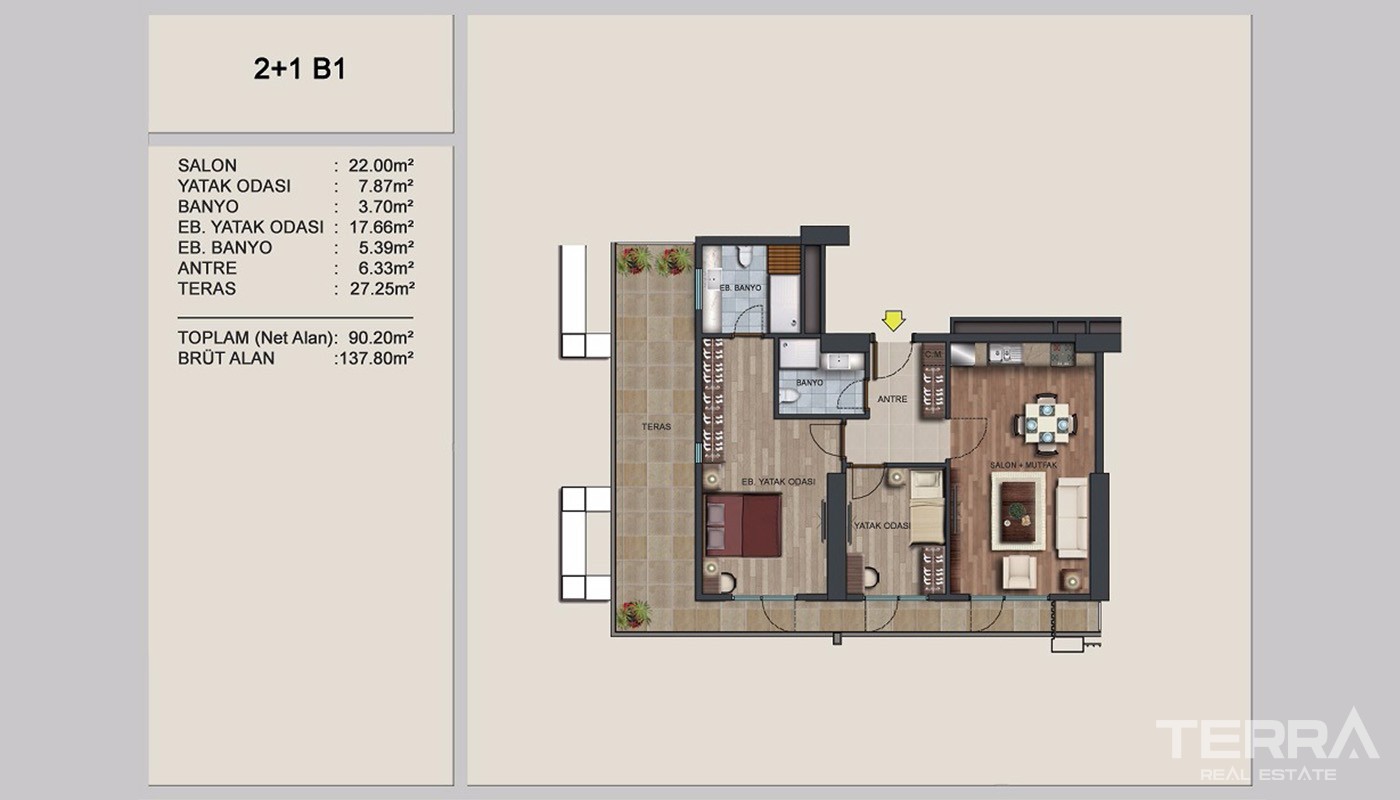 High-quality Apartments for Sale in European Istanbul Near E-5 Road - 24371
