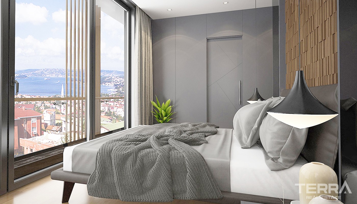 Bosporus View Apartments for Sale Located in Beykoz Istanbul - 24551