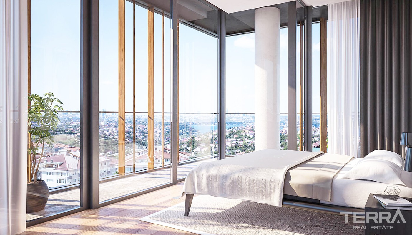 Bosporus View Apartments for Sale Located in Beykoz Istanbul - 24552
