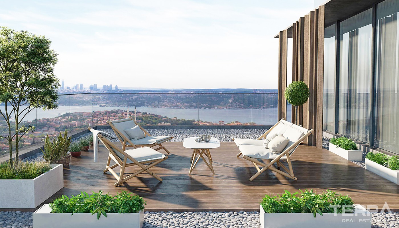 Bosporus View Apartments for Sale Located in Beykoz Istanbul - 24558
