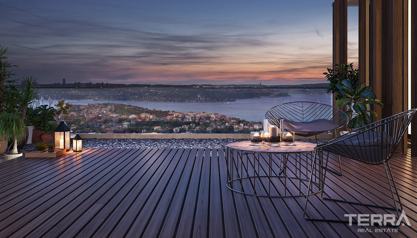 Bosporus View Apartments for Sale Located in Beykoz Istanbul - 24560