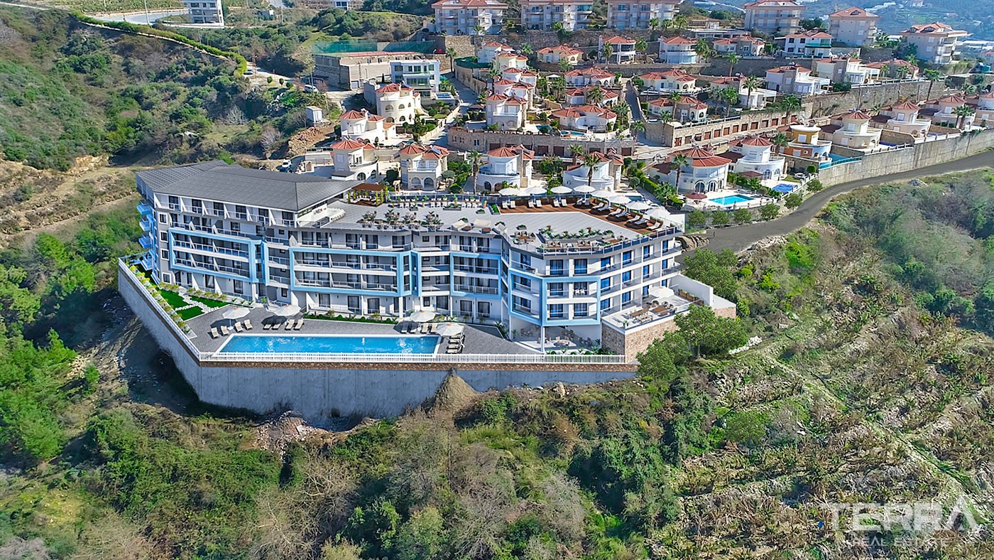 Panoramic Sea View Apartments with Rooftop Terrace in Alanya Kargıcak - 24932