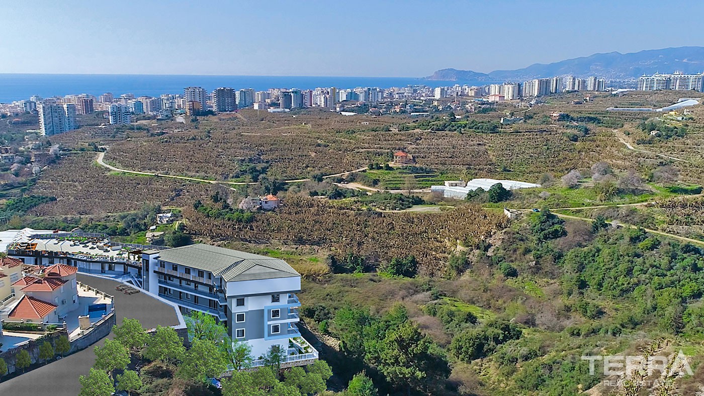 Panoramic Sea View Apartments with Rooftop Terrace in Alanya Kargıcak - 24933