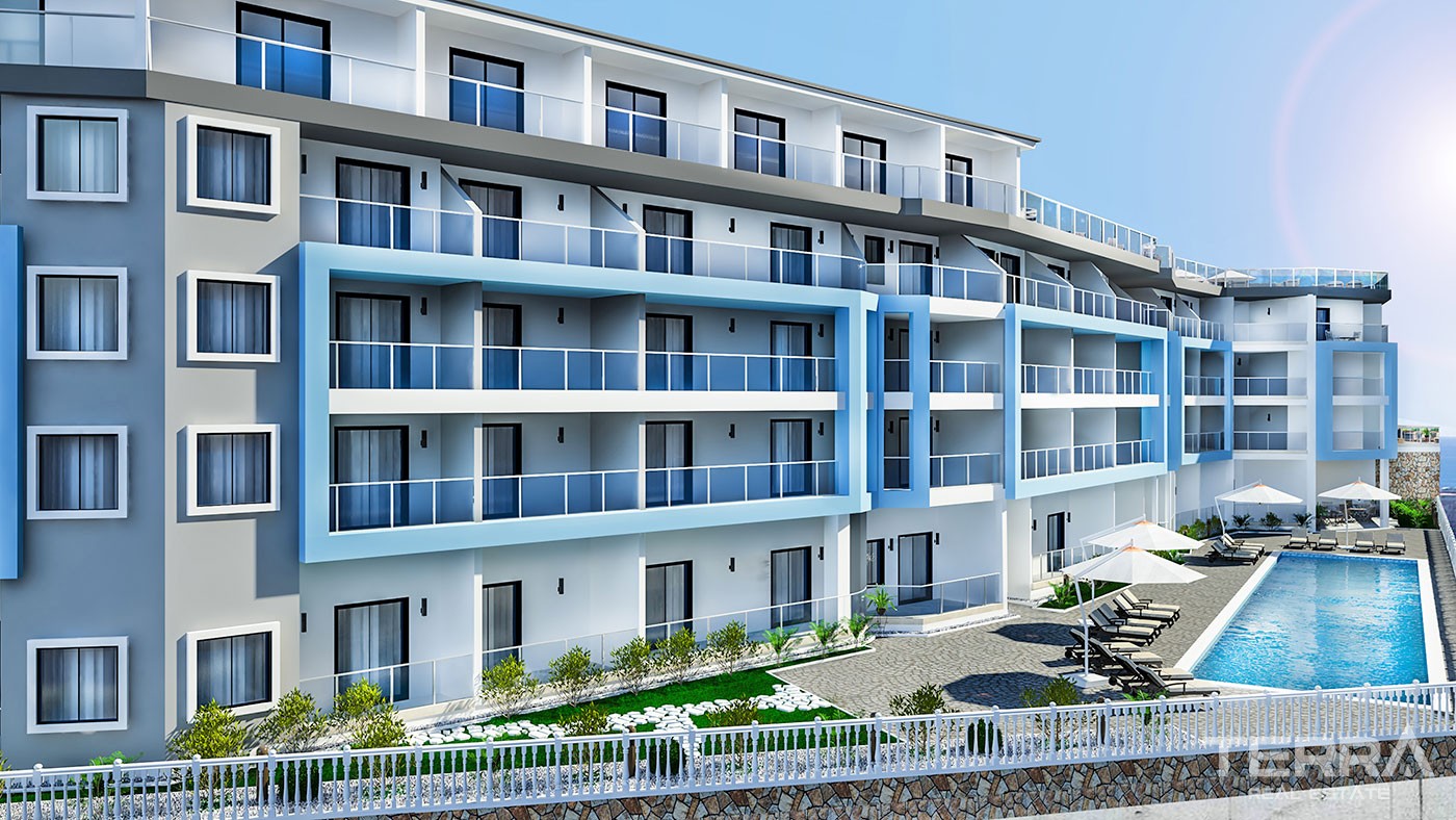Panoramic Sea View Apartments with Rooftop Terrace in Alanya Kargıcak - 24935