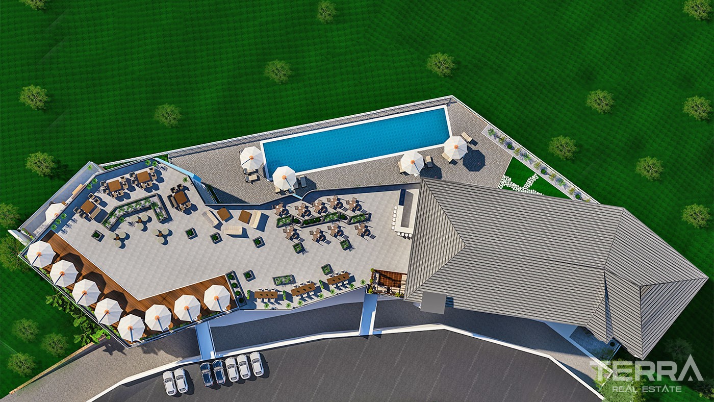 Panoramic Sea View Apartments with Rooftop Terrace in Alanya Kargıcak - 24937