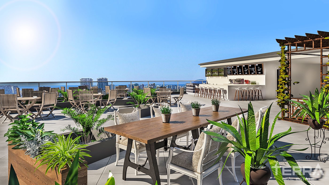 Panoramic Sea View Apartments with Rooftop Terrace in Alanya Kargıcak - 24939