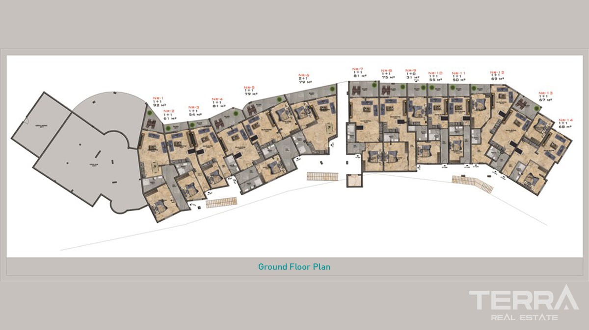 Panoramic Sea View Apartments with Rooftop Terrace in Alanya Kargıcak - 24977