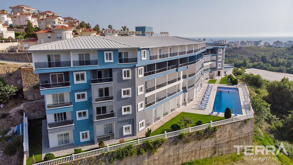 Panoramic Sea View Apartments with Rooftop Terrace in Alanya Kargıcak - 45184