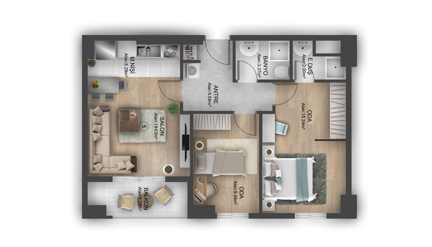 Hotel-concept Apartments for Sale Located in Istanbul Bahçeşehir - 24908