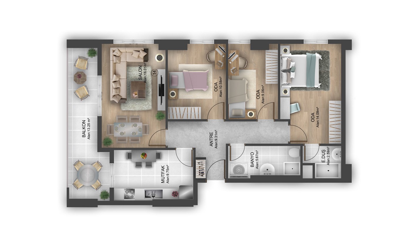 Hotel-concept Apartments for Sale Located in Istanbul Bahçeşehir - 24909
