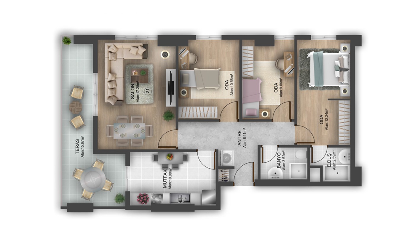 Hotel-concept Apartments for Sale Located in Istanbul Bahçeşehir - 24910