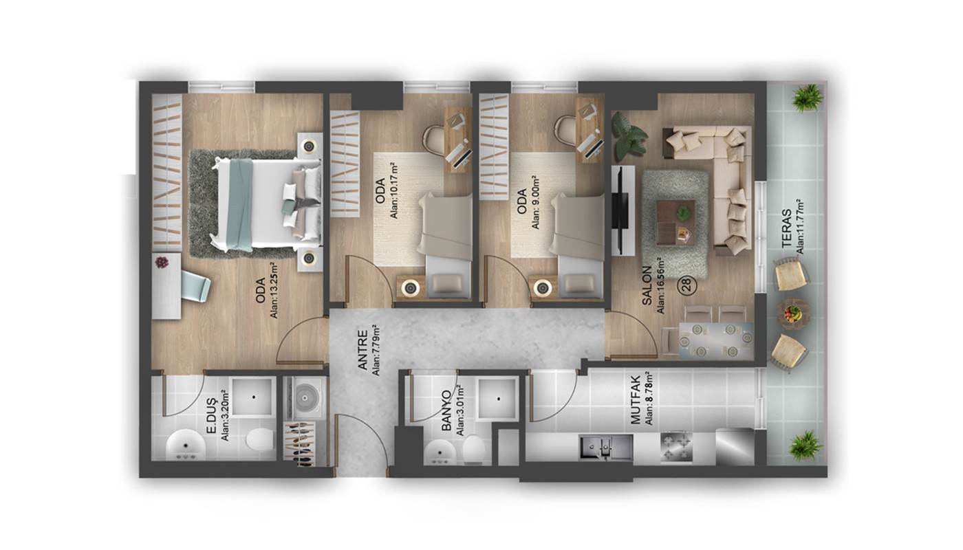 Hotel-concept Apartments for Sale Located in Istanbul Bahçeşehir - 24913