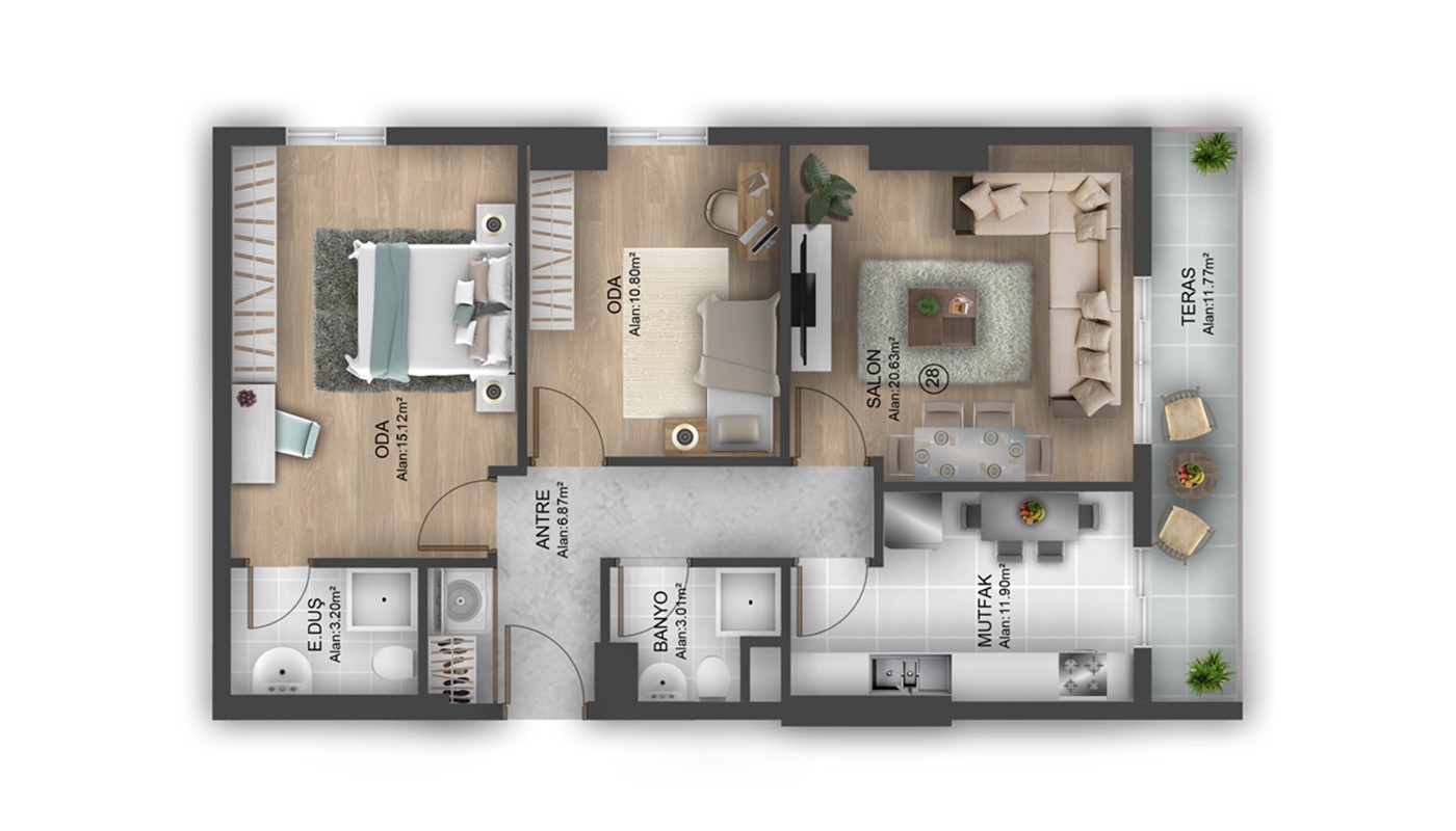 Hotel-concept Apartments for Sale Located in Istanbul Bahçeşehir - 24914