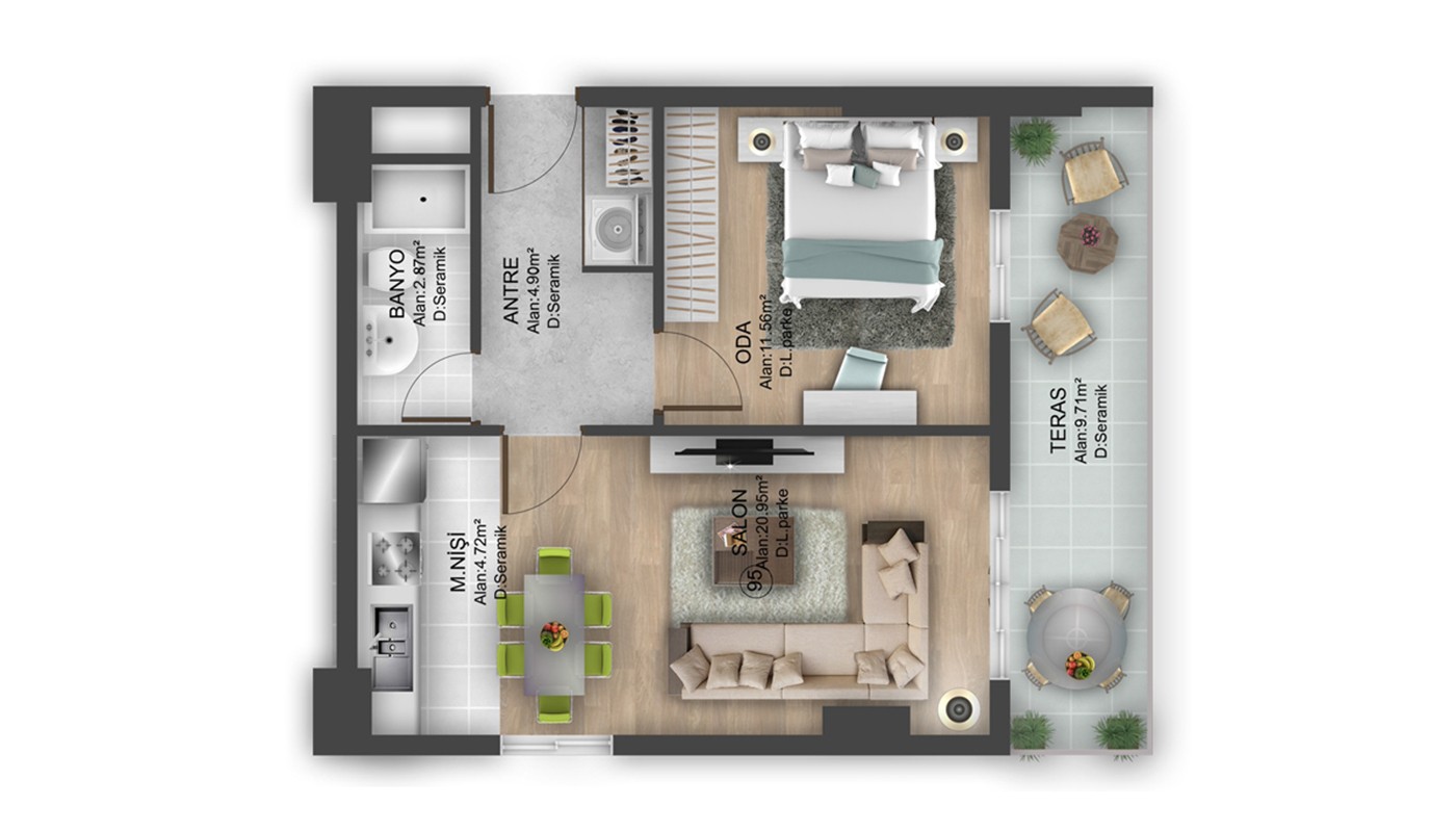 Hotel-concept Apartments for Sale Located in Istanbul Bahçeşehir - 24921