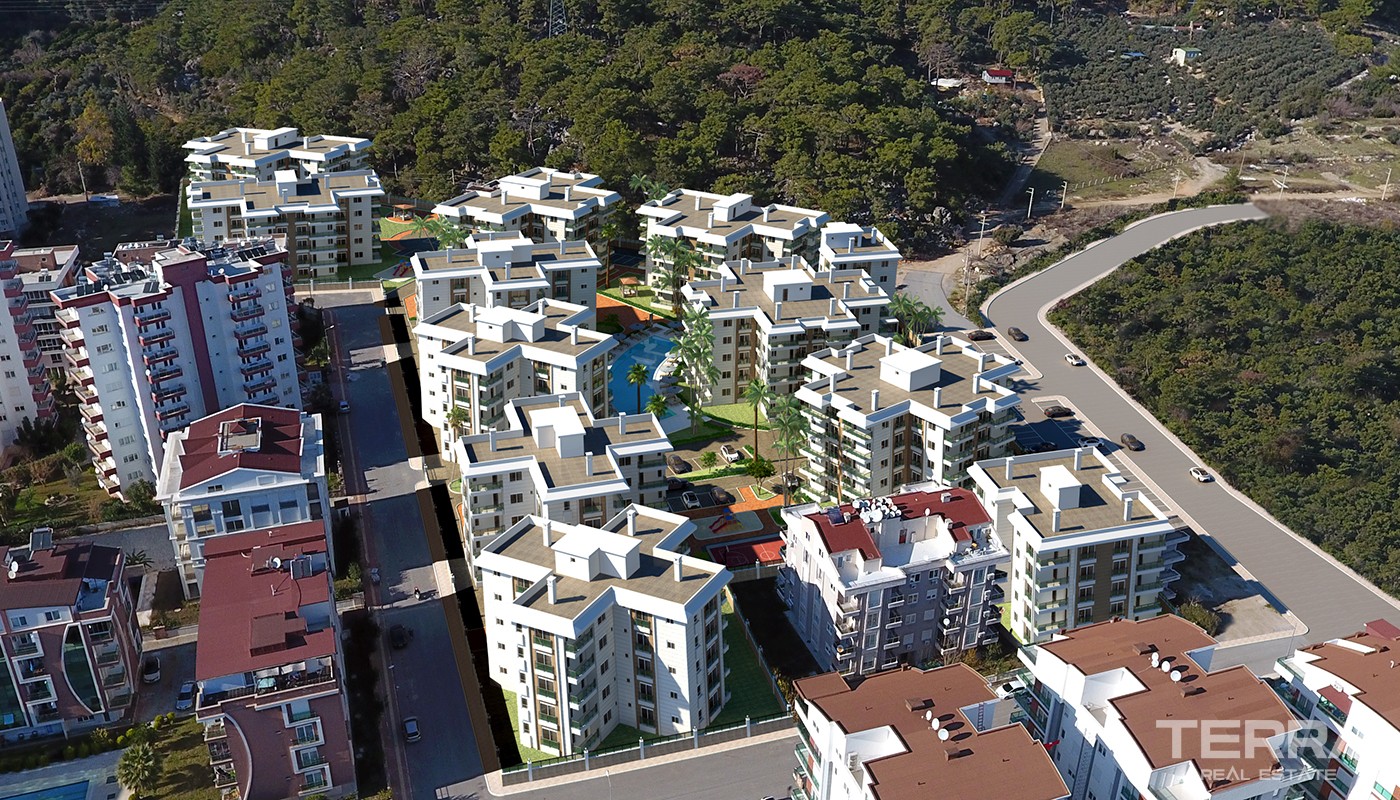Luxury Antalya Flats in Green City Residence 2 km to Konyaaltı Beach - 25380