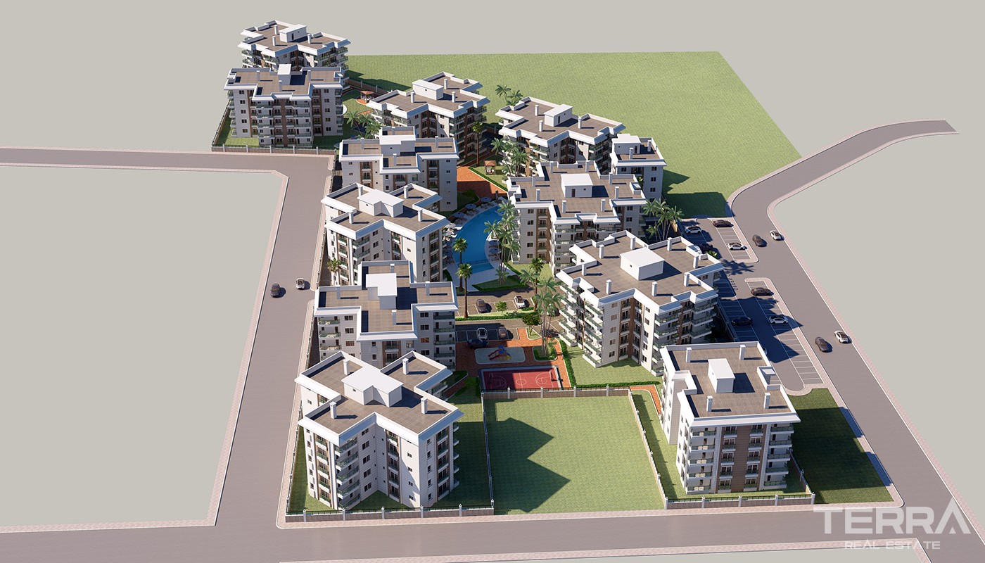 Luxury Antalya Flats in Green City Residence 2 km to Konyaaltı Beach - 25388