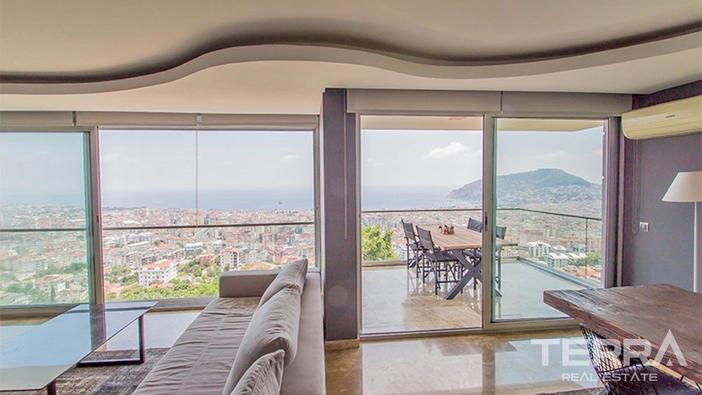 Splendid Penthouse with City and Sea Views in Alanya Bektaş - 25976
