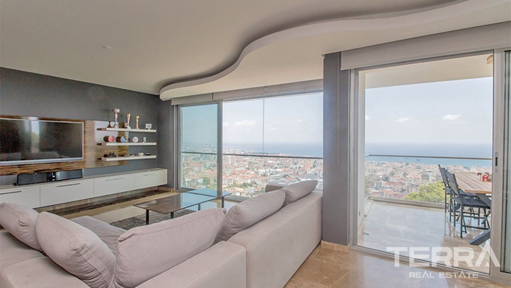 Splendid Penthouse with City and Sea Views in Alanya Bektaş - 25977