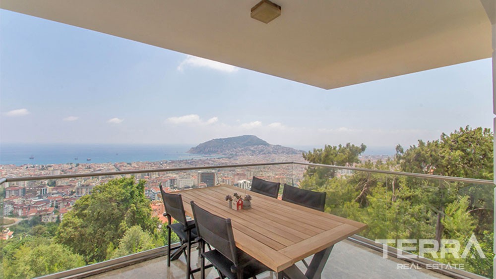 Splendid Penthouse with City and Sea Views in Alanya Bektaş - 25978