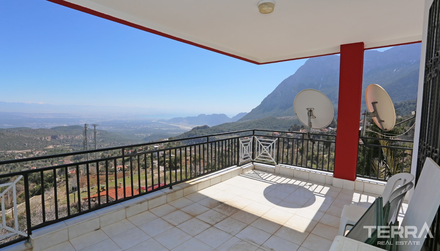 Mountain View Turkish Villa for Sale in Konyaaltı with Private Pool - 25599