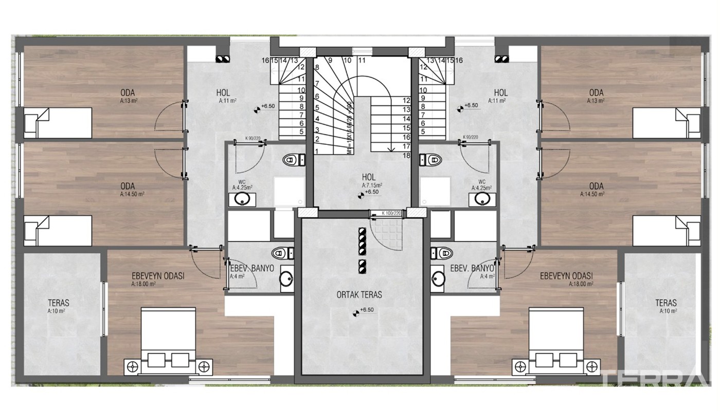 Modern Apartments in Lara Antalya Near Düden Waterfall Park - 25730