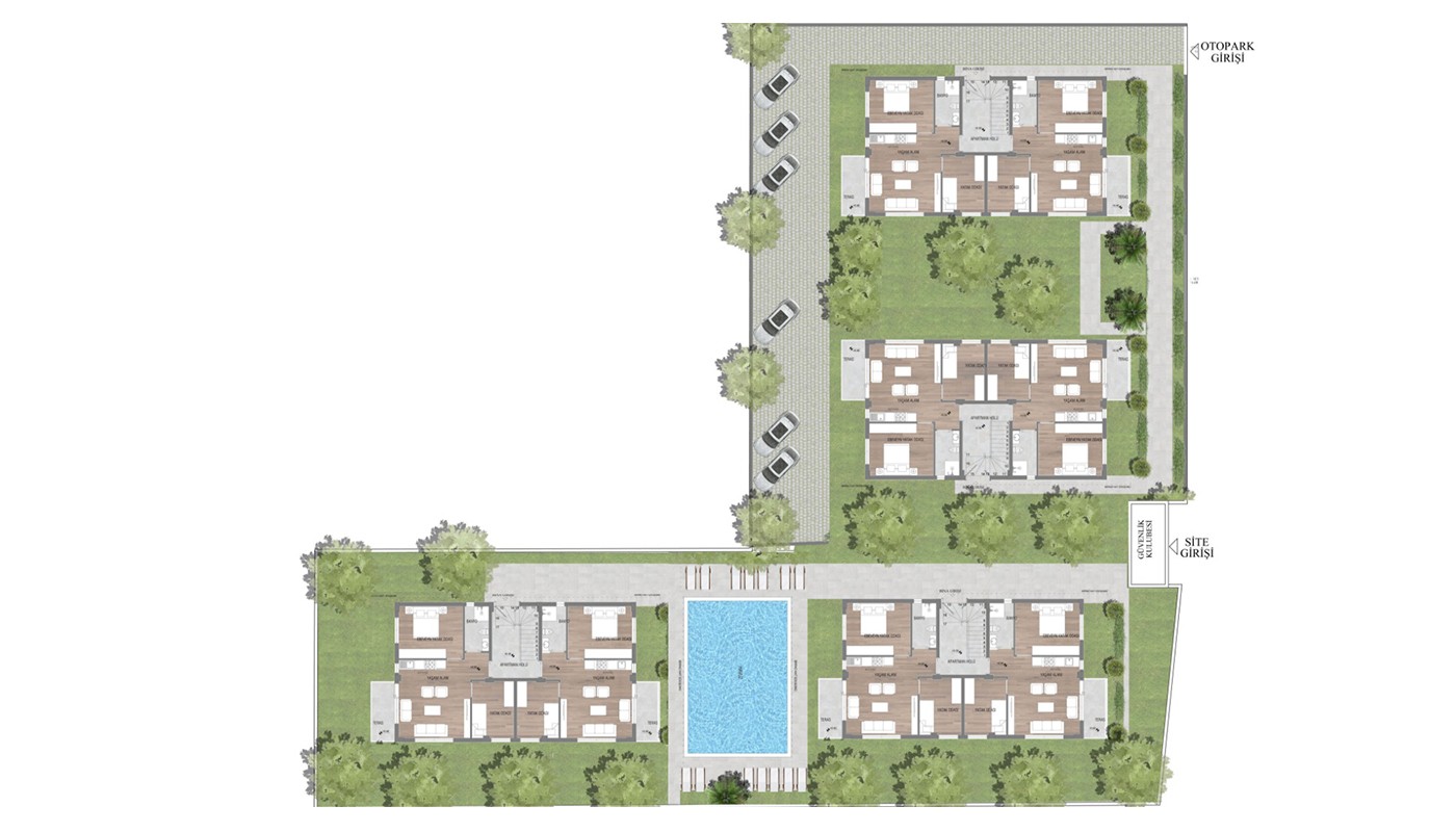 Modern Apartments in Lara Antalya Near Düden Waterfall Park - 25732