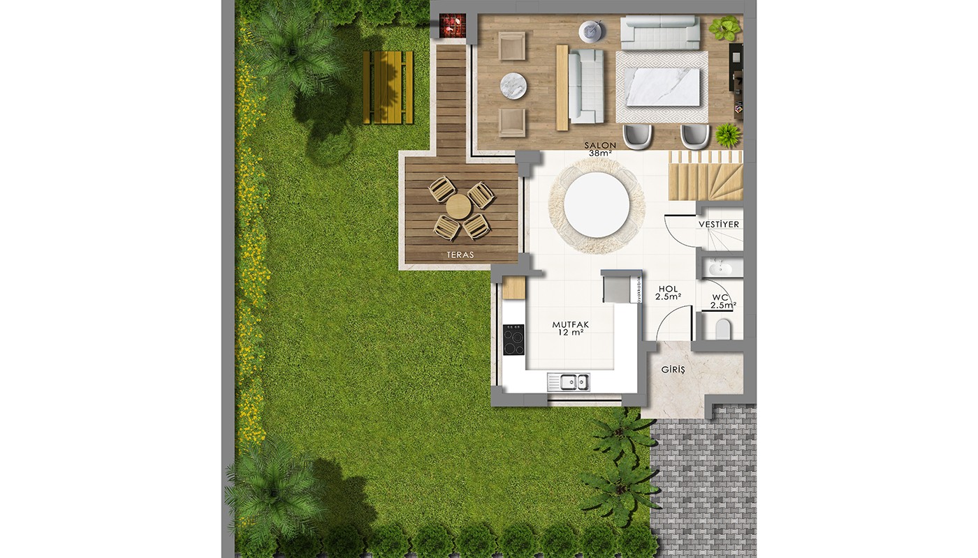 Spacious Villas for Sale in Antalya Konyaaltı Near Göksü River - 25751