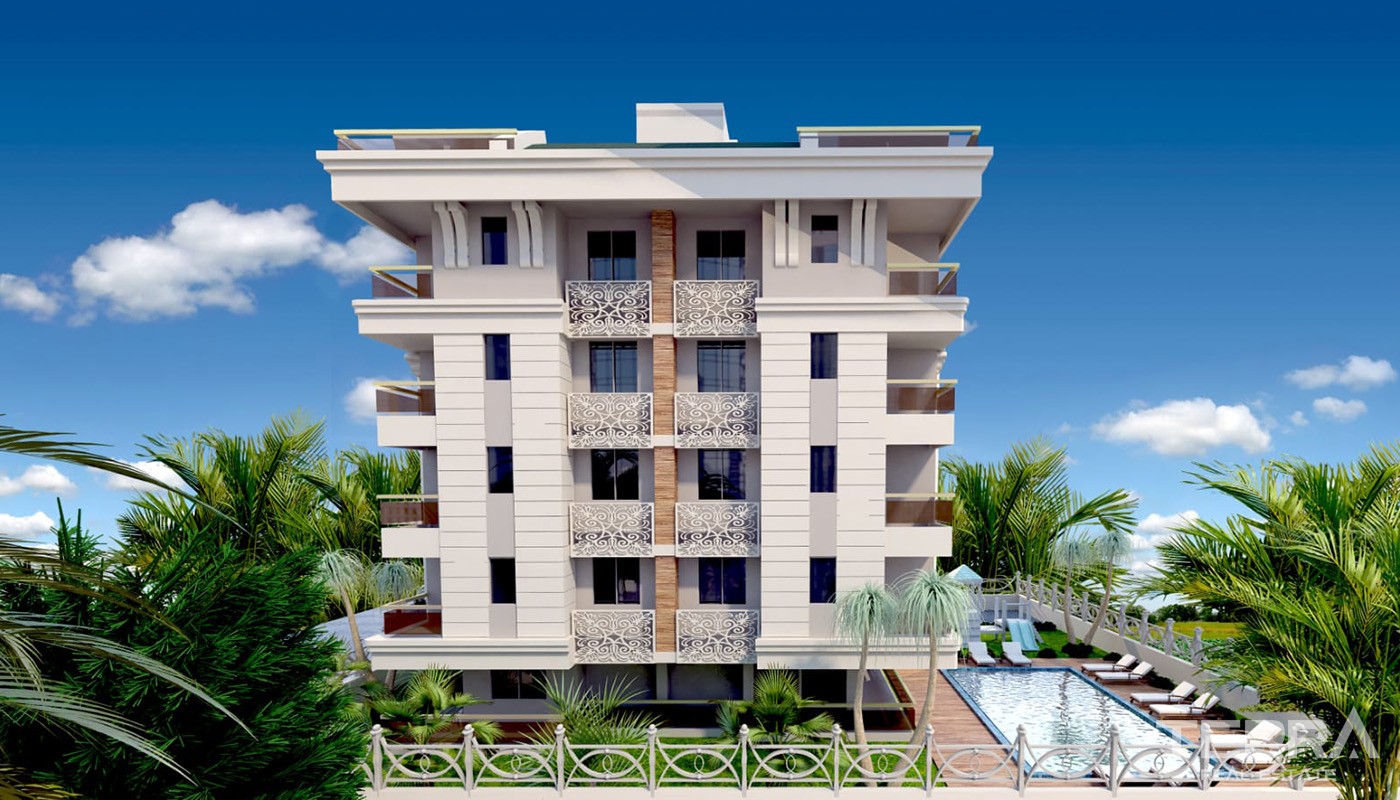 Uniquely-designed Konyaaltı Apartments for Sale 2.5 Km from the Beach - 26215