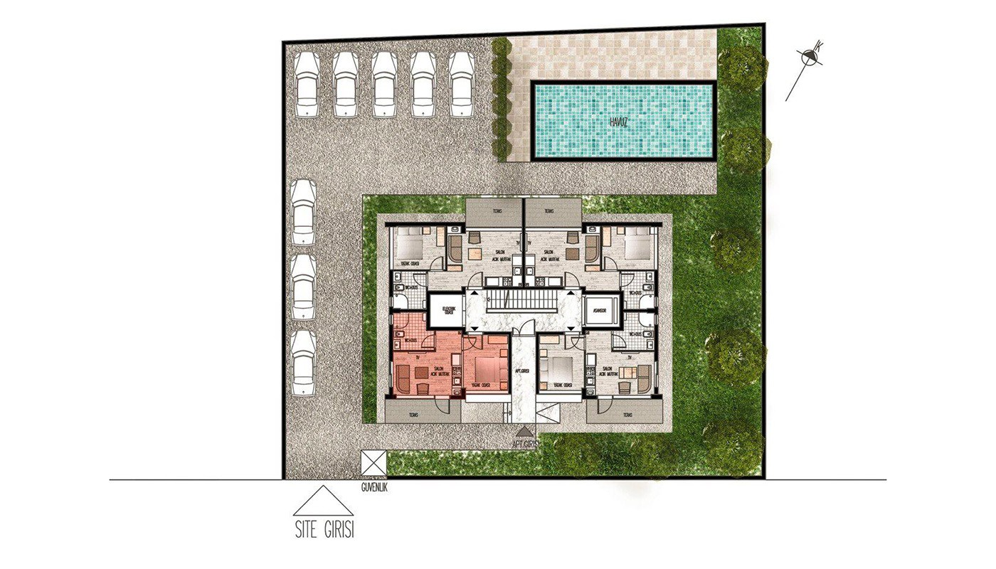 Uniquely-designed Konyaaltı Apartments for Sale 2.5 Km from the Beach - 26225