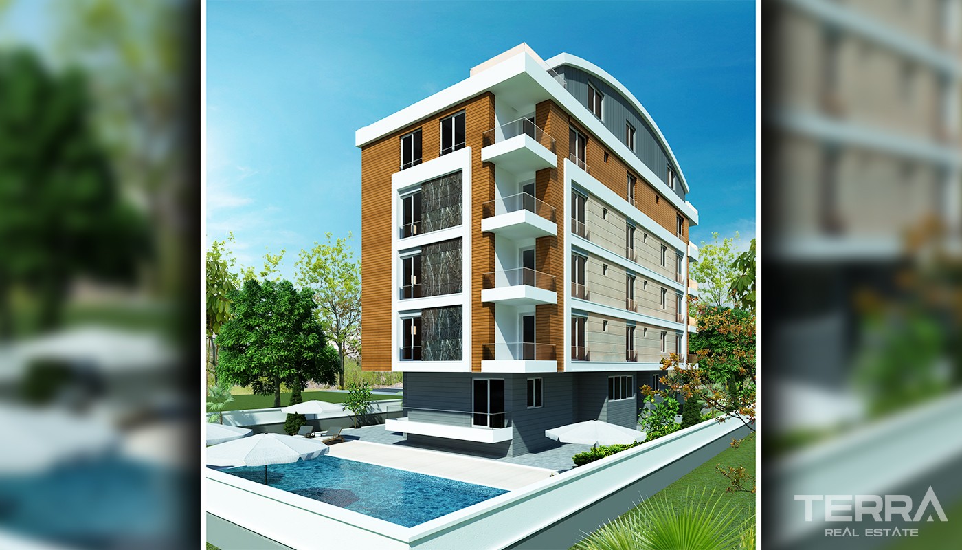 Rymliga lägenheter i Antalya Konyaaltı med gångavstånd till stranden