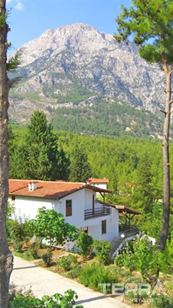 Sea & Tahtalı Mountain View Houses for Sale in Kemer Beycik - 26581