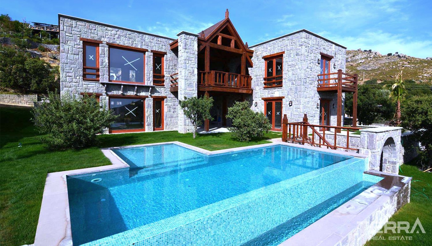 Unique Stone Villa in Bodrum with Private Pool and Garden