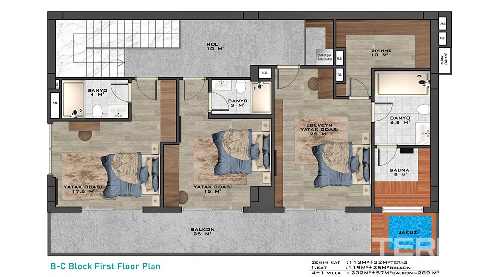 Alanya Luxury Houses for Sale with Sea & Castle View in Bektaş - 27752