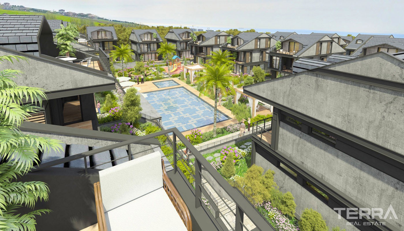 Spacious Villas for Sale in Istanbul Büyükçekmece Surrounded by Nature - 27255