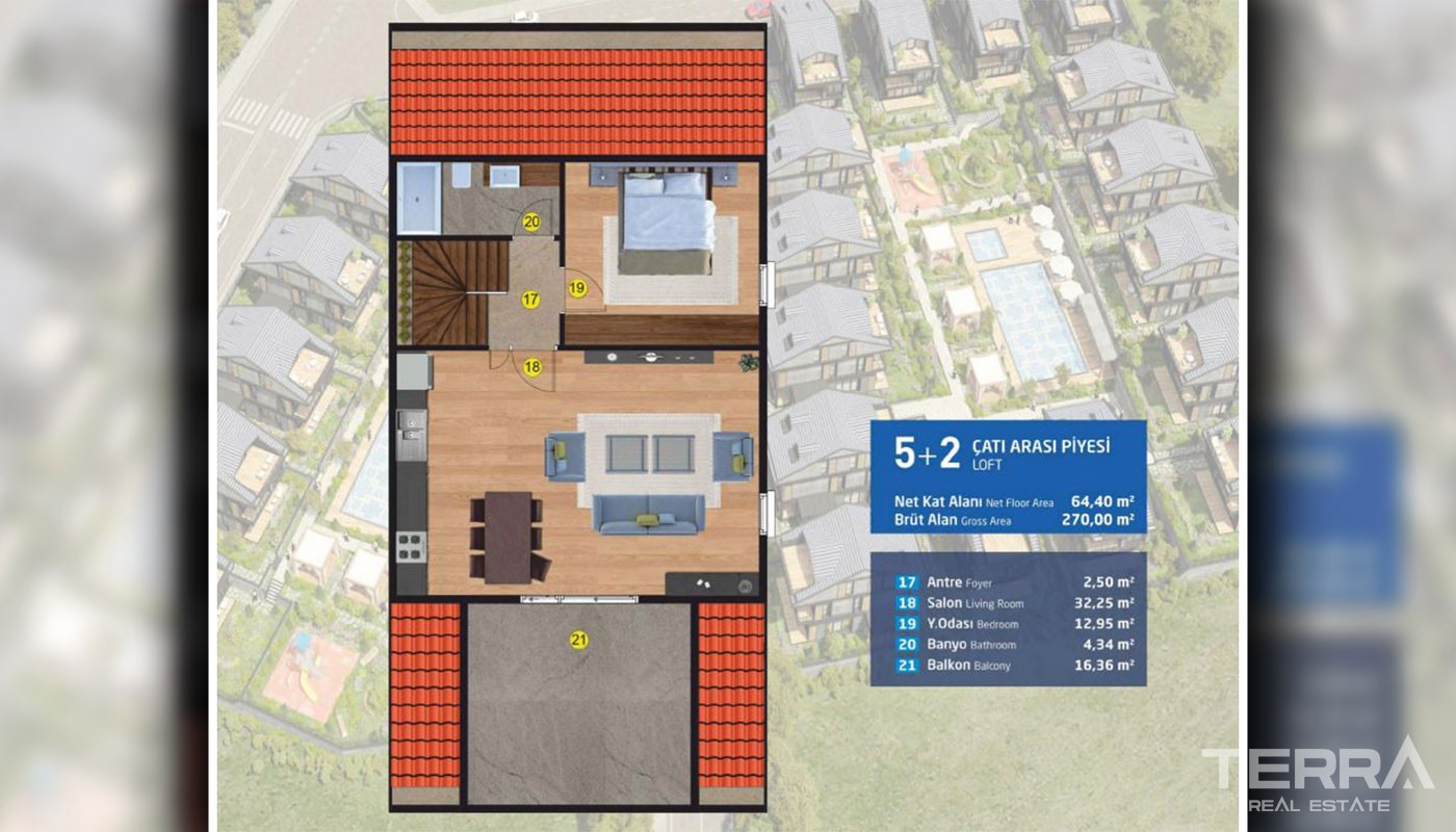 Spacious Villas for Sale in Istanbul Büyükçekmece Surrounded by Nature - 27275